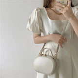 Vintage PU Leather Crossbody Shoulder Bag Small Tote Lady Wallet Brown