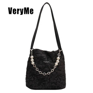 Embroidery Shoulder Tote Bag Jacquard Handbag Purses for Women