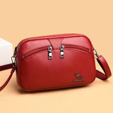 Small Green Leather Crossbody Bag for Women