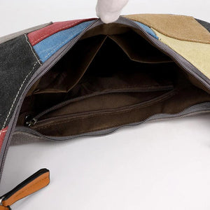 Canvas Half Moon Women Shoulder Bags Crossbody Totes