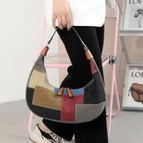 Canvas Half Moon Women Shoulder Bags Crossbody Totes