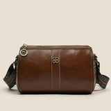 Vintage Leather Shoulder Bag Women Panelled Purses Handbags Crossbody Bag