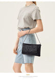 Rivet Women Messenger Bag PU Leather Ladies Shoulder Bag Crossbody Envelopes Clu