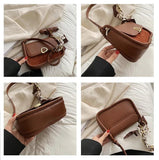 Vintage Matte Leather Underarm Crossbody Shoulder Bags for Women