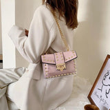 Transparent Rivet Handbag Lady Travel