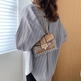 Transparent Rivet Handbag Lady Travel