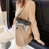 Transparent Rivet Handbag Lady Travel