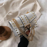 Transparent Rivet Handbag Lady Travel