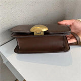 Vintage Flap Bag Chain Crossbody PU Leather Handbags