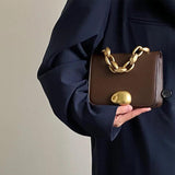 Vintage Flap Bag Chain Crossbody PU Leather Handbags