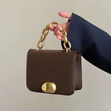 Vintage Flap Bag Chain Crossbody PU Leather Handbags