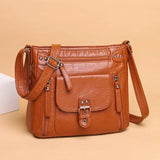 Soft Leather Women Messenger Bag Big Capacity Crossbody Bag