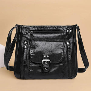 Soft Leather Women Messenger Bag Big Capacity Crossbody Bag