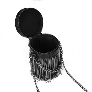 Vintage Tassel Bucket Crossbody Bag for Women