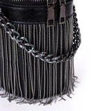 Vintage Tassel Bucket Crossbody Bag for Women