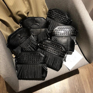 Vintage Rivet Female Bags Retro Shoulder Crossbody Bags