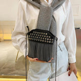 Vintage Rivet Female Bags Retro Shoulder Crossbody Bags