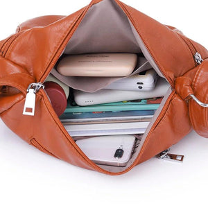 Faux Leather Shoulder Bag Women Crossbody Bag Solid Messenger Bolsa