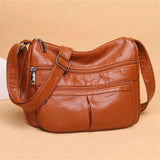 Faux Leather Shoulder Bag Women Crossbody Bag Solid Messenger Bolsa