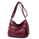 Faux Leather Shoulder Bag Women Crossbody Bag Solid Messenger Bolsa