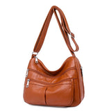 Faux Leather Shoulder Bag Women Crossbody Bag Solid Messenger Bolsa
