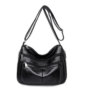 Faux Leather Shoulder Bag Women Crossbody Bag Solid Messenger Bolsa