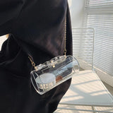 Clear Acrylic Box Shoulder Bag Transparent Women's Handbag