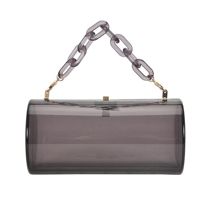 Clear Acrylic Box Shoulder Bag Transparent Women's Handbag