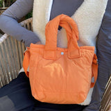 Women Handbag Mini Bag Down Cotton Single Shoulder Messenger Bag Small Tote Bag