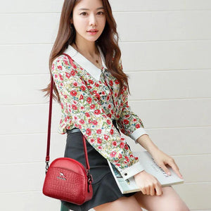 Crocodile Pattern Shoulder Bag PU Leather Handbag