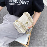 Geestock Summer Straw Woven Shoulder Bag Bohemian Beach-style Handbag