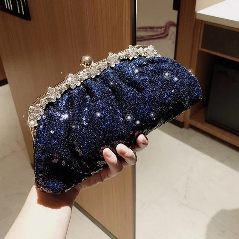 Sequin Clutch Bag Diamonds Women's Wallet Chain Shoulder Evening Bags