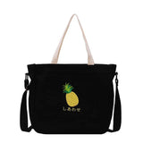 Canvas Sling Tote Bag for Women Small Fresh Girls Shoulder Bag