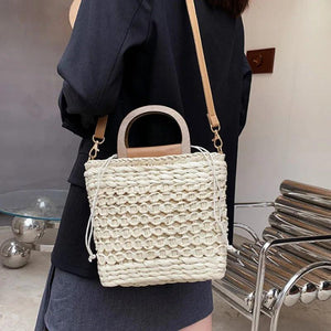 Straw Single Shoulder Bag Woven Beach Handbag