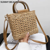 Straw Single Shoulder Bag Woven Beach Handbag