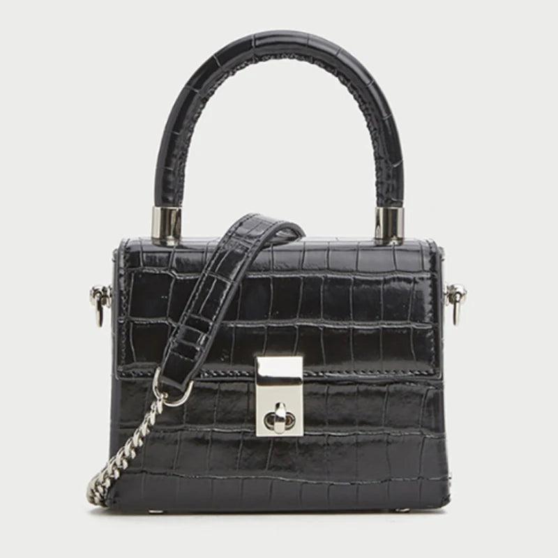 Crocodile Pattern Small Square Bag Single Shoulder Messenger Bag