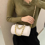 PU Leather Chain Crossbody Bag Winter Trending Shoulder Handbag
