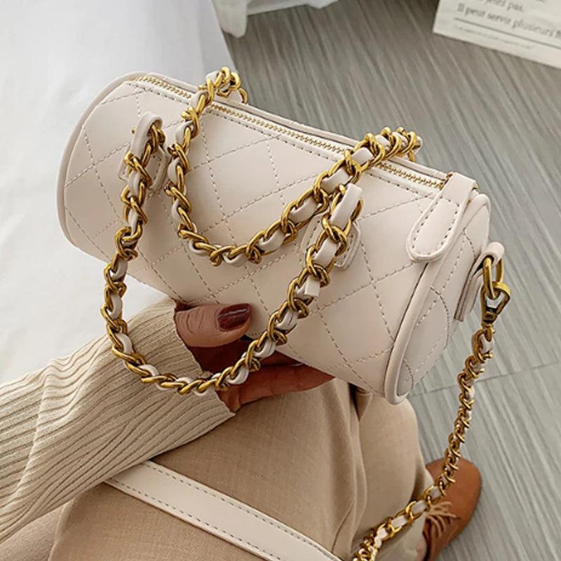 PU Leather Chain Crossbody Bag Winter Trending Shoulder Handbag