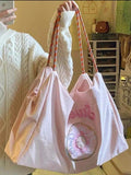 Large Capacity Women's Handbag Embroidery Nylon Canvas Bag Totes Bag