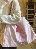 Large Capacity Women's Handbag Embroidery Nylon Canvas Bag Totes Bag