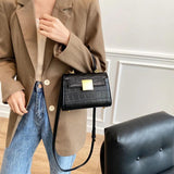 Stone Pattern PU Leather Crossbody Bags for Women Small Totes Lady