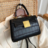 Stone Pattern PU Leather Crossbody Bags for Women Small Totes Lady