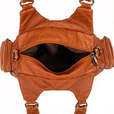 Large Capacity Soft Leather Shoulder Bag Multifunction Messenger Bag