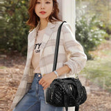Large Capacity Soft Leather Shoulder Bag Multifunction Messenger Bag