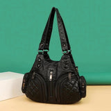 Large Capacity Soft Leather Shoulder Bag Multifunction Messenger Bag