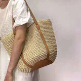 Large Capacity Straw Bag Holiday Beach Totes
