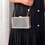 Metal Chain Acrylic Bag Dinner Bag Transparent Diagonal Women Bag