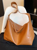 Women's Large Capacity Pu Leather Handbag Casual Tote Shoulder Crossbody Bags