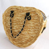 Smiling Face Straw Woven Bag Heart-shaped Small Bag