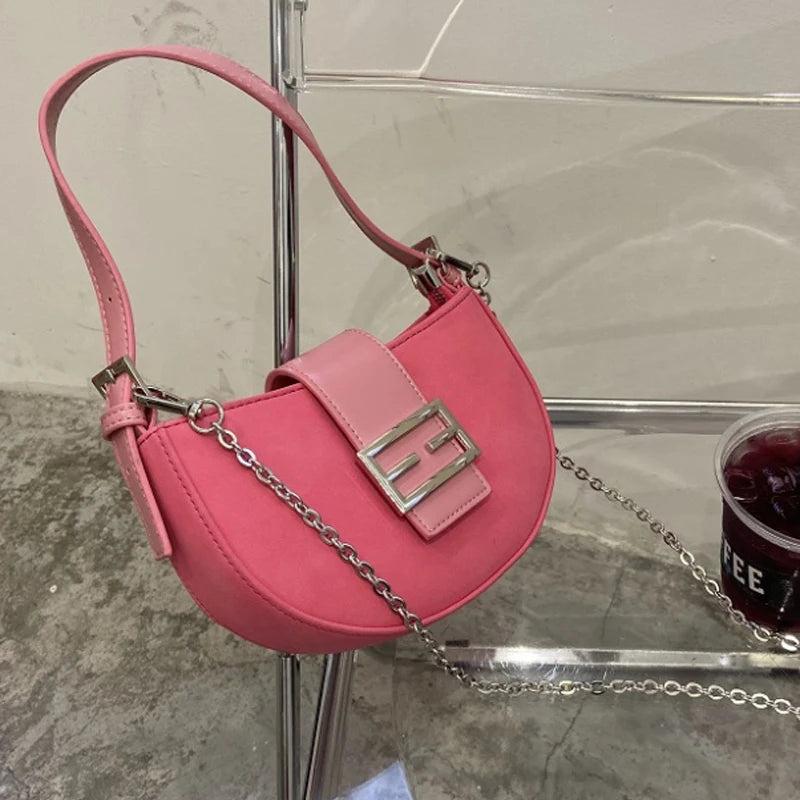 Vintage Crescent Mobile Phone Shoulder Bag